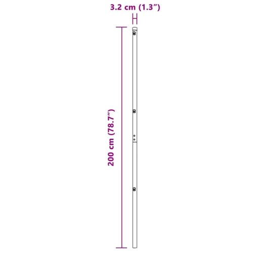 Стълб за ограда. 13 pcs Сребрист Стомана