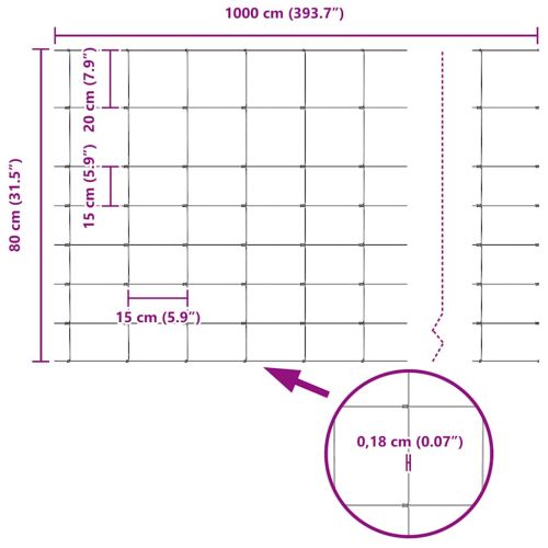 Див ограда Горещо поцинковано 1000 x 80 x 0,18 см Желязо