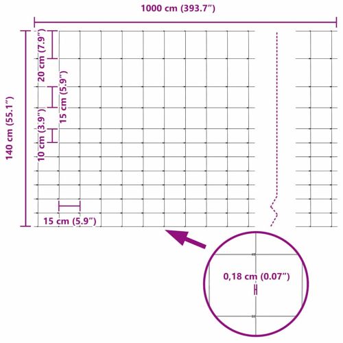 Див ограда Горещо поцинковано 1000 x 140 x 0,18 см Желязо