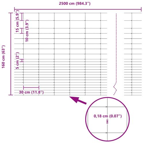 Ограда за пасища Сребрист 25 x 1,6 м Поцинкована стомана