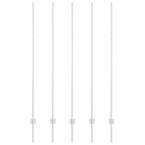 Стълб за ограда. 5 pcs Сребрист 160 cm Стомана