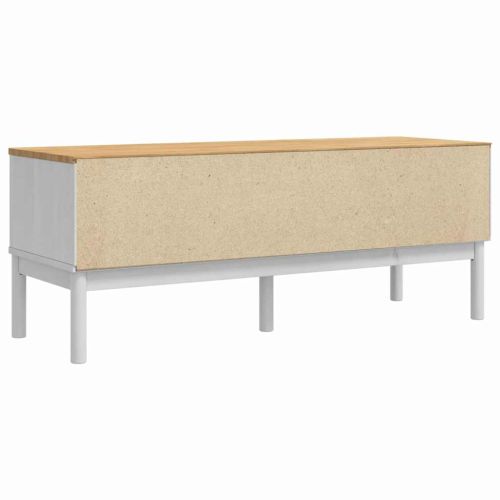 Лавица за коридор с чекмедже Бяло 115 x 40 x 45 см Солиден бор