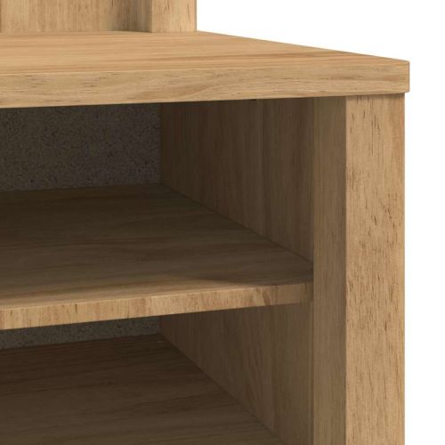 Шкаф за коридор FLORO Кафяво с восъчно покритие Солиден бор