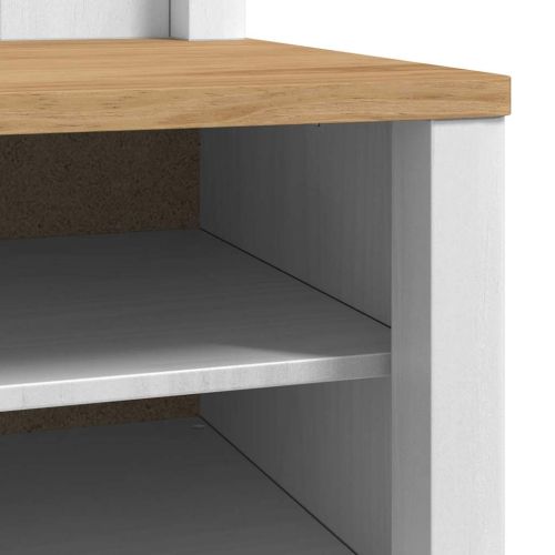 Шкаф за коридор с рафт FLORO Бяло 50 x 40 x 158 см Солиден бор