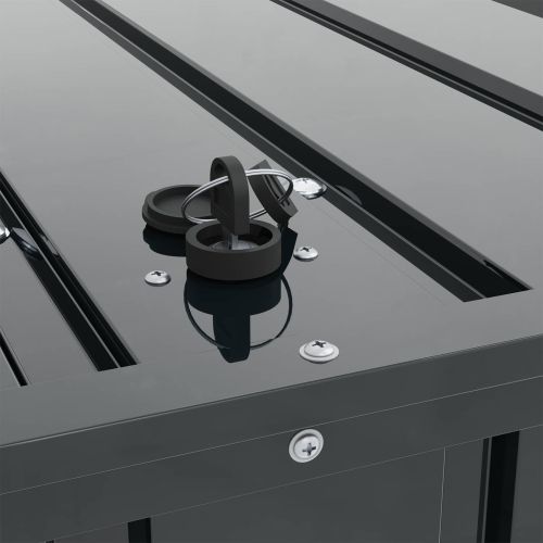 Кутия за съхранение в градината Черно 101 x 82 x 50 см Стомана