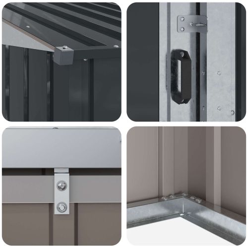 Градински навеси Антрацит 137 x 81 x 180 см Метал