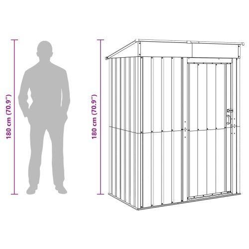 Градински навеси Кафяво 137 x 81 x 180 см Метал