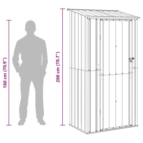 Градински навеси Кафяво 103 x 74 x 200 см Метал