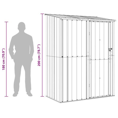 Градински навеси Кафяво 153,5 x 86 x 200 см Метал