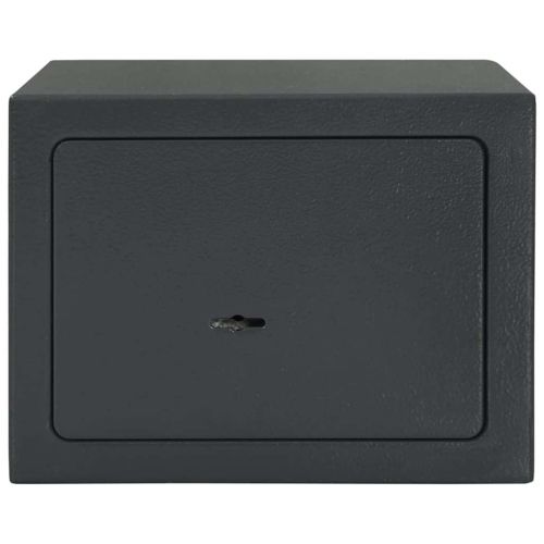 Каса с заключване Тъмносив 23 x 17 x 17 см Стомана