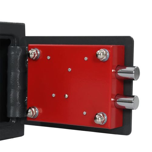 Каса с заключване Тъмносив 23 x 17 x 17 см Стомана