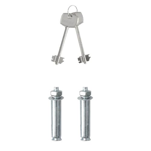 Каса с заключване Тъмносив 23 x 17 x 17 см Стомана