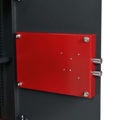 Каса с заключване Тъмносив 35 x 31 x 50 см Стомана