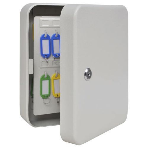 Кутия за ключове Слонова кост 20 x 7,5 x 25 см Стомана