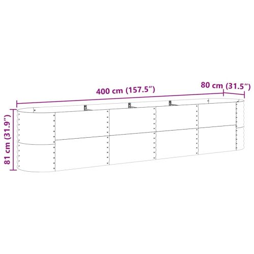 Повдигнато легло Кафяво 400 x 80 x 81 cm Стомана