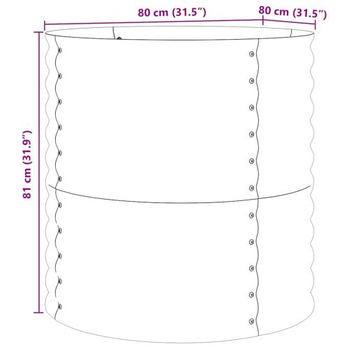 Повдигнато легло Кафяво 80 x 80 x 81 cm Стомана