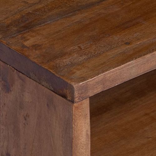 Акцентна маса с рафт 3 pcs Кафяво Масивно махагоново дърво