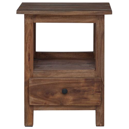 Нощно шкафче Кафяво 30 x 30 x 47 см Солидно възстановено дърво