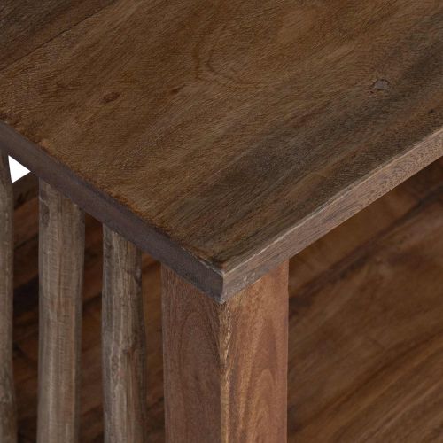 Нощно шкафче Кафяво 30 x 30 x 47 см Солидно възстановено дърво