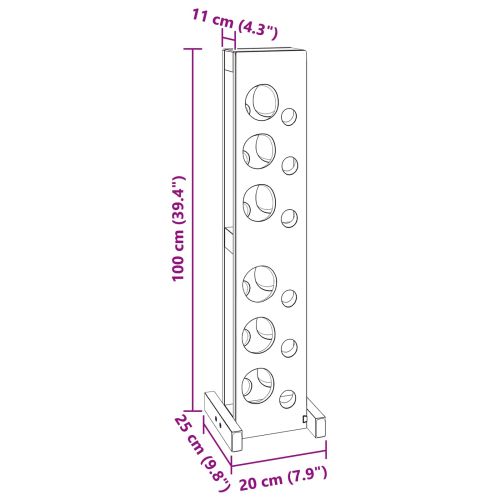 Стелаж Кафяво 20 x 25 x 100 см Масивно махагоново дърво