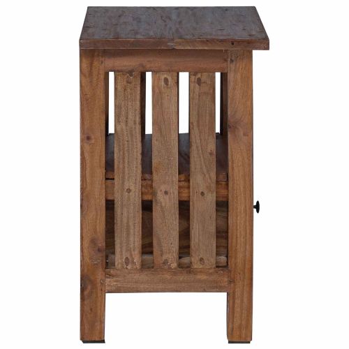 Нощно шкафче Кафяво 41 x 30 x 50 см Масивно махагоново дърво