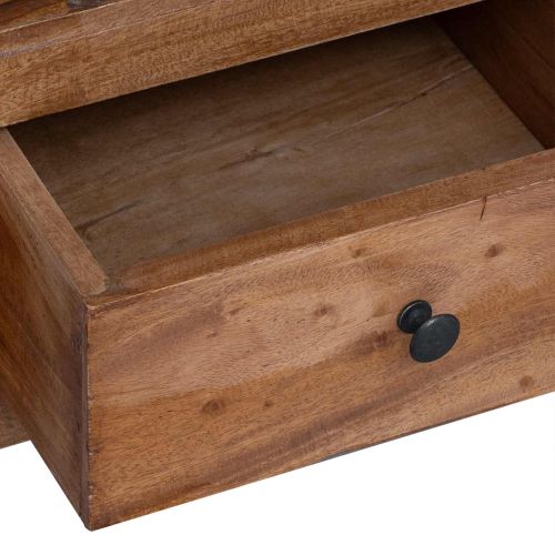 Нощно шкафче Кафяво 41 x 30 x 50 см Масивно махагоново дърво