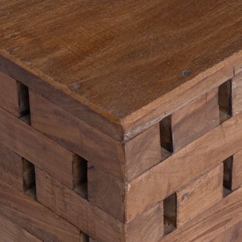 Стук Естествен 29 x 29 x 48 см Масивна регенерирана дървесина