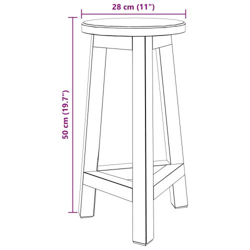 Стук Естествен 28 x 28 x 50 см Махагоново дърво