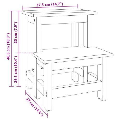 Стук Естествен 37 x 37 x 46 см Махагоново дърво