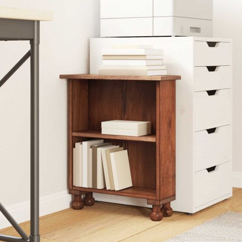 Рафтове с рафт Кафяво 47 x 16 x 55 см Масивно махагоново дърво