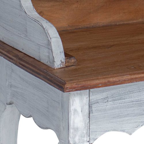 Бюро с чекмедже Бяло 80 x 40 x 92 см Масивно махагоново дърво