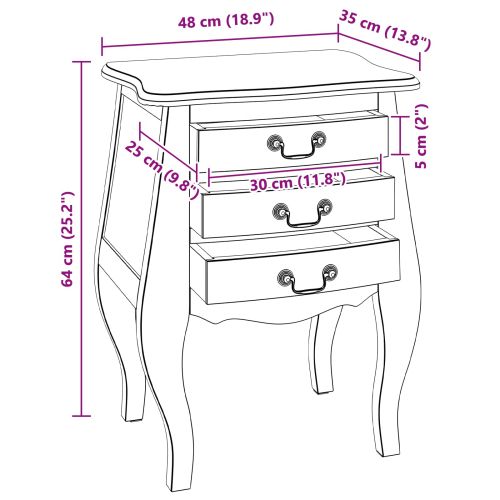 Складов сандък 48 x 35 x 64 см Масивно махагоново дърво