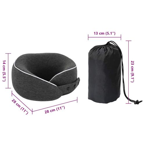 Възглавница с възглавница Тъмен сив 28 x 28 x 14 см Памук