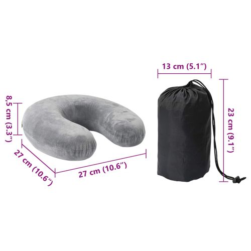 Възглавница с възглавница Сив 27 x 27 x 8,5 см Кадифе