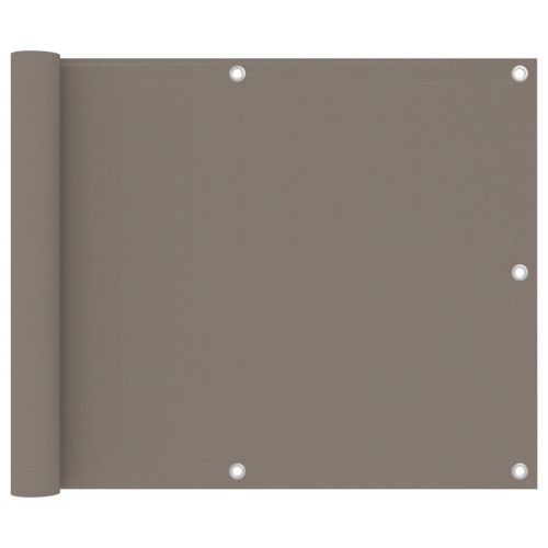 Балконски параван, таупе, 75x400 см, плат оксфорд