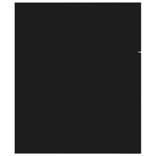 Комплект мебели за баня, черен, ПДЧ