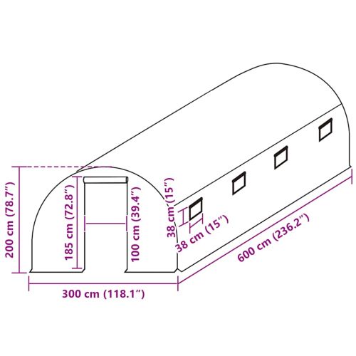 Резервно покривало за парник (18 м²), 3x6x2 м, прозрачно