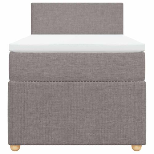 Боксспринг легло с матрак, таупе, 100x200 см, плат