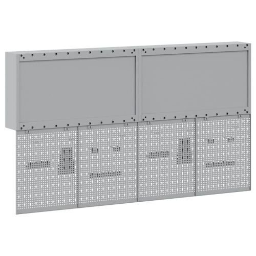 Комплект инструментален шкаф с рафт с заключване 6 pcs Червено