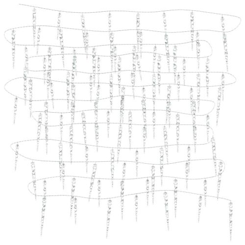 Коледни лампи ледени висулки 200 LED сини 20 м акрил PVC