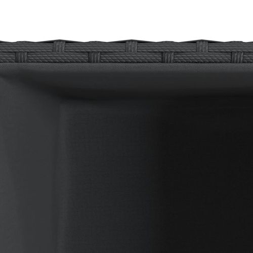 Градински плантер, черен, 30x30x60 см, полиратан