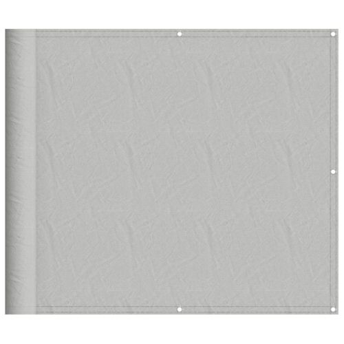 Балконски параван, светлосив, 90x600 см, 100% полиестер оксфорд