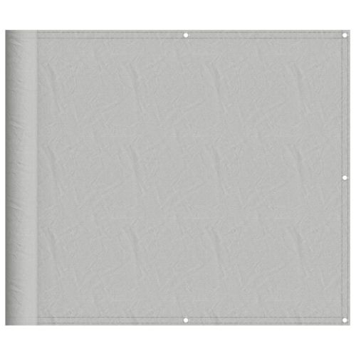 Балконски параван, светлосив, 90x700 см, 100% полиестер оксфорд