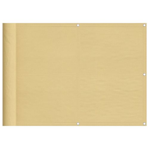 Балконски параван пясъчен 75x800 см 100% полиестер оксфорд