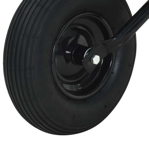 Количка Сребрист и Черен 133 x 62,5 x 58 см Стомана