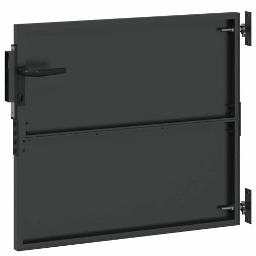 Градинска врата Черно 85 x 100 cm Прахово покритие стомана