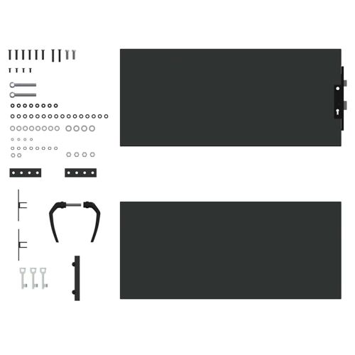 Градинска врата Черно 85 x 100 cm Прахово покритие стомана