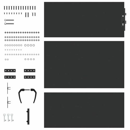 Градинска врата Черно 85 x 125 cm Прахово покритие стомана