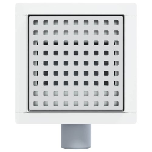 Дренаж за душ с точки Сребрист 15 x 15 см