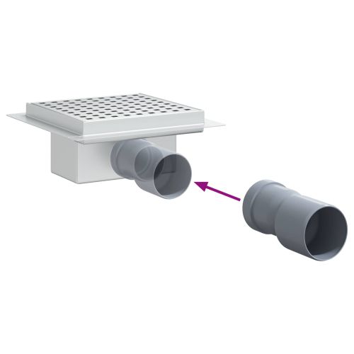 Дренаж за душ с точки Сребрист 15 x 15 см